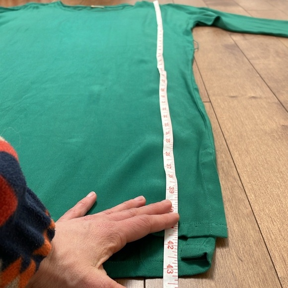 NAÏF NAIF Montreal green emerald midi shirt slip dress MEDIUM longsleeve - Picture 7 of 10